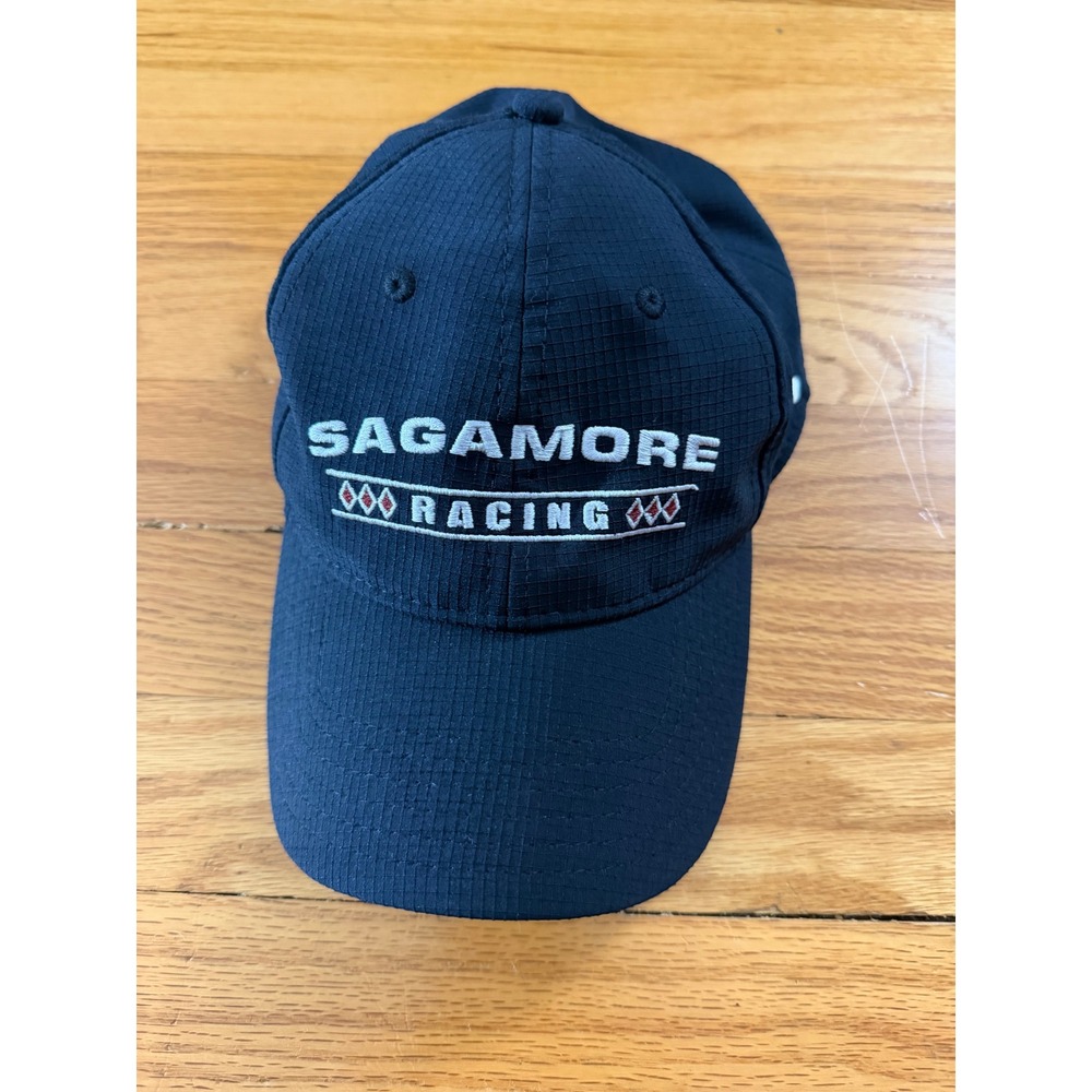 Under Armour Sagamore Racing Hat Mens Navy Blue Ripstop Adjustable Baseball Cap